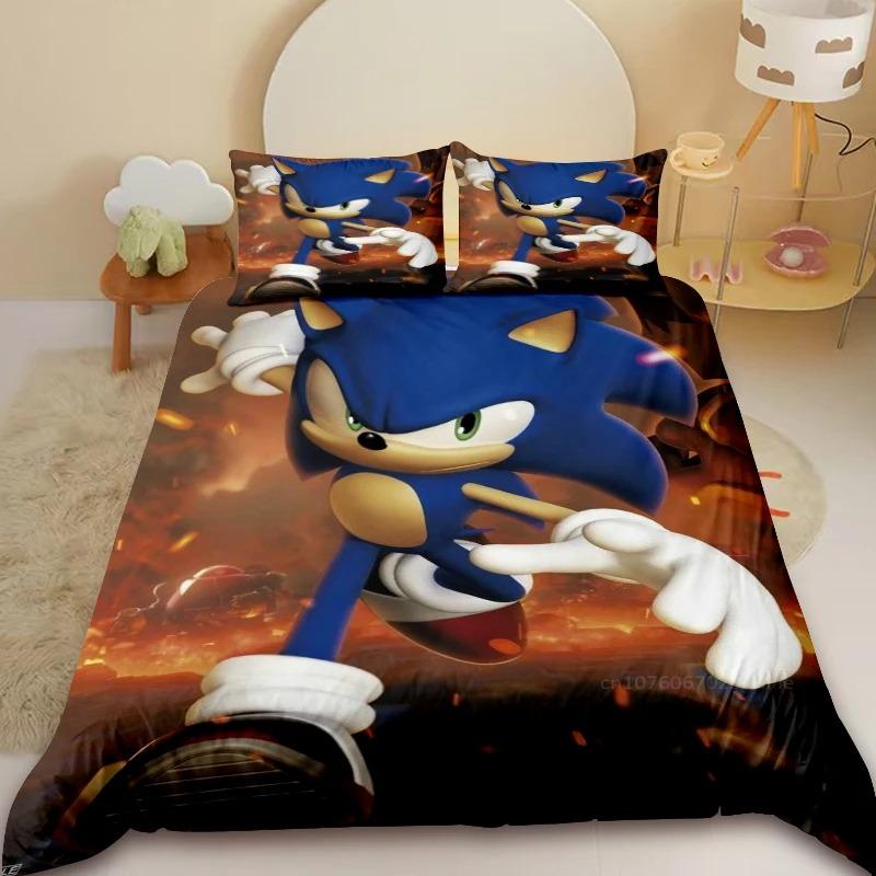 Duvet Cover Sonic Anime Lovers Gift Microfiber Material Soft and Comfortable New Design Boy Girl Room Decoration Single Double