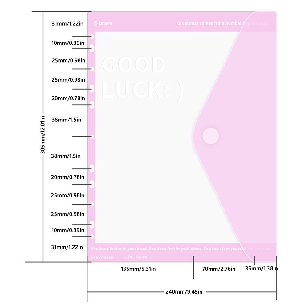 Transparent Data Book 11-Hole Exam Paper Storage Bag New File Bag Students