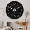 8-дюймовые бесшумные настенные часы с рельефной шкалой, круглым циферблатом, указателем, дисплеем, работающим от батареек, точные часы, пластиковые кварцевые настенные часы для спальни