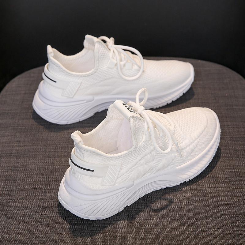 Новые летние женские кроссовки Fly Woven Mesh, дышащие легкие сетчатые туфли, повседневные износостойкие туфли с мягкой подошвой