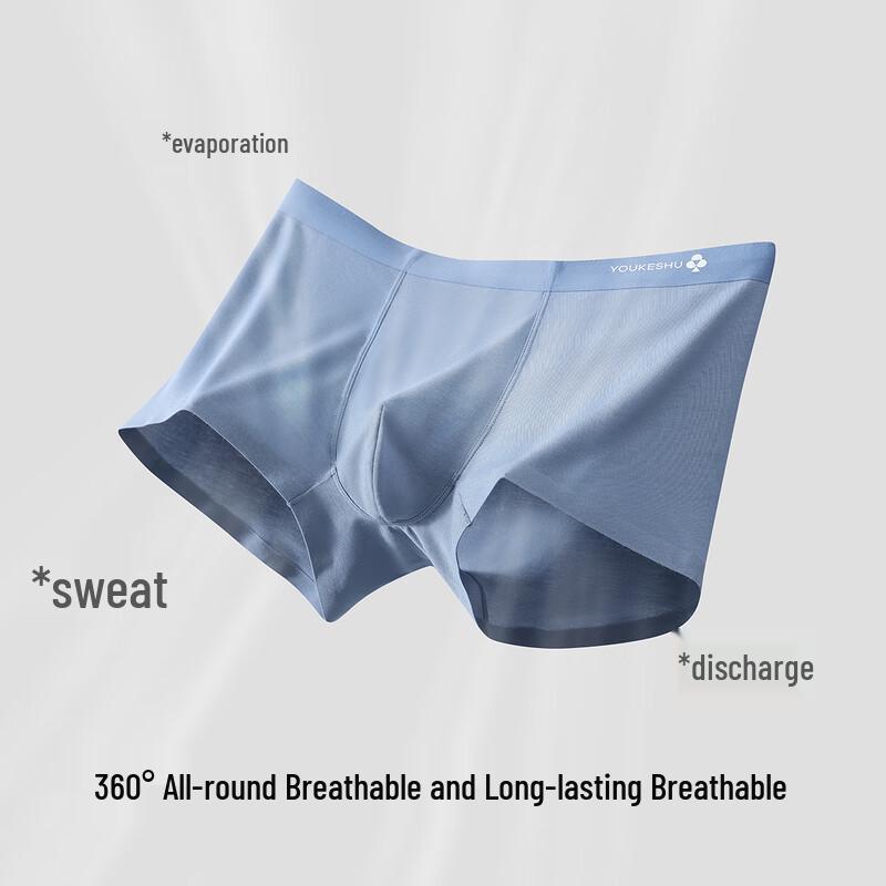 YOUKESHU Мужские антибактериальные бесшовные модальные боксеры-слипы