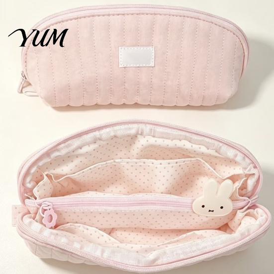 Waterproof Cosmetic Toiletry Bag Shell Shape Pencil Pouch, Large Capacity Durable Polyester Organizer, Pen Holder Multilayer Partition Stationery for