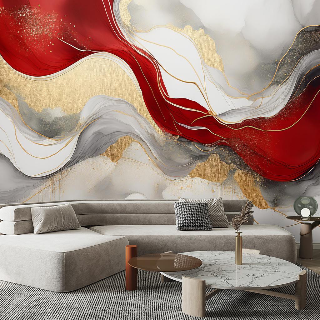 Wallpaper Marble Texture Red