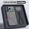 Магнитный шнурок с узором «Маленький цветок», чехол для телефона для iPhone 17 Pro Max 16 15 14 13 Pro Max, для Magsafe, противоударный, жесткая поликарбонатная крышка