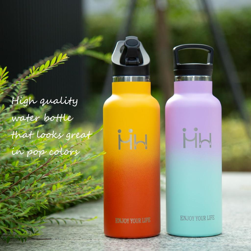 500ml Lightweight Vacuum Insulated Stainless Steel Water Bottle, Keeps Hot or Cold, Holds Carbonated Drinks, Leak-Proof, Easy To Clean, One-Handed