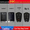 Сшитый вручную чехол для ключа Cadillac для XT5/ATSL/XTS/CT6/SRX