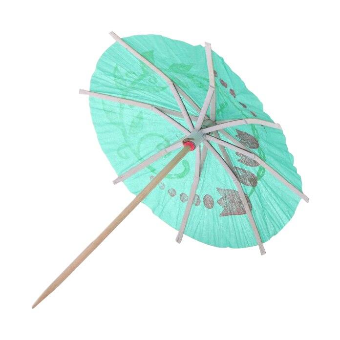 50Pcs Mini Paper Umbrella Cocktail Cake Drink Fruit Decoration Hawaii Beach Pool Party Decor Birthday Wedding Supplies