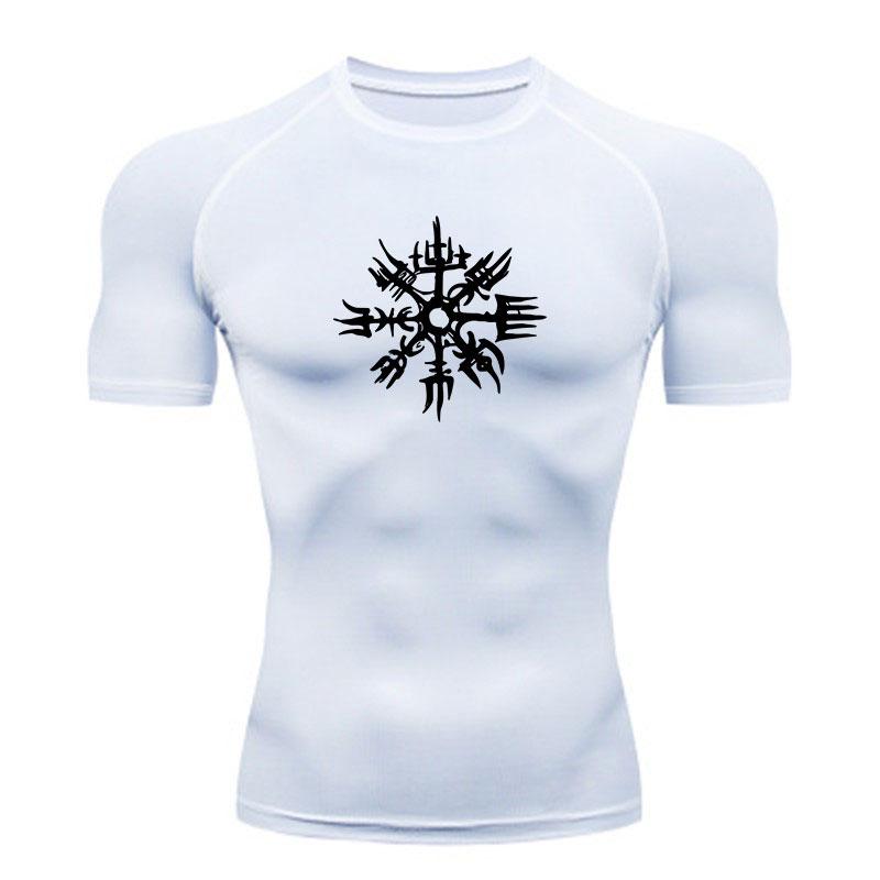 Men's Compression Athletic Workout T-Shirt, Norse Viking Run