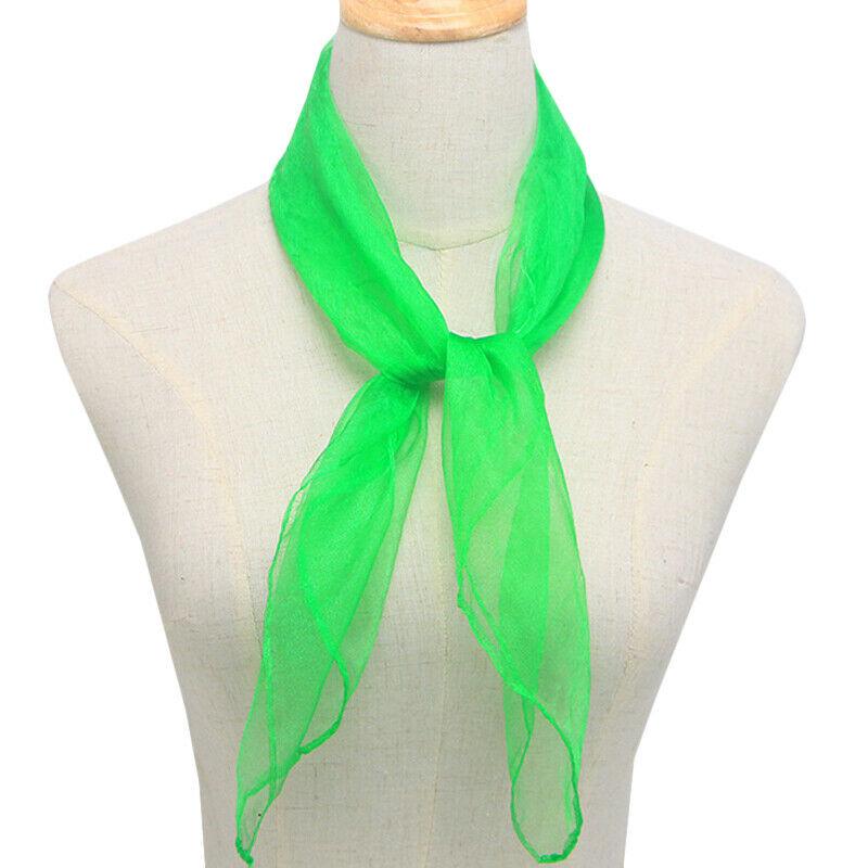 50-е годы квадратный шелковый шарф женский яркий цвет шифоновый платок на шею накидка мягкий тонкий хиджаб палантины шаль