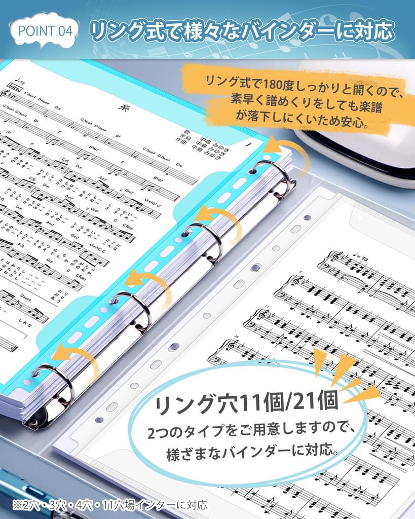 Файл для музыкальных партитур SENUN формата А4, совместимый с прозрачной папкой Can Write для музыкальной сумки для хранения Brass Light, сменный блок, размер, папки с 2, 3 и 11 отверстиями, карман,