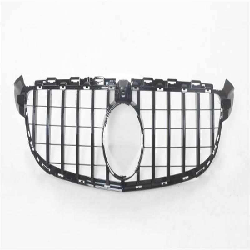 Compatible 15-18 W205 C63 GT Vertical Bar Front Grille Radiator Cover Air Intake High/Low Configuration.