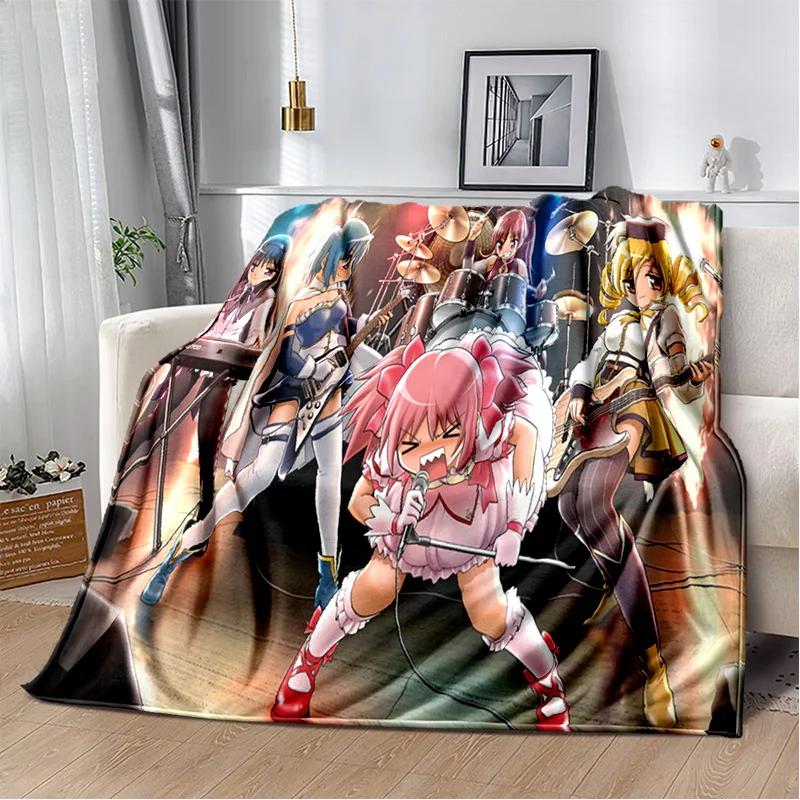 Одеяло с рисунком Puella Magi Madoka Magica, мягкое одеяло для дома, спальни, кровати, дивана, пикника, путешествия, офиса, детское одеяло