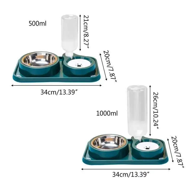 Pet Supplies Dog Bowl Automatic Water Storage Plastic Stainless Steel Bowl Small Dogs Cats Cat Bowl Supplies Cat Food Bowls