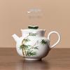 2026 Ручная роспись Белый фарфоровый чайник с фильтром-шариком - Керамический набор для чайной церемонии Кунфу