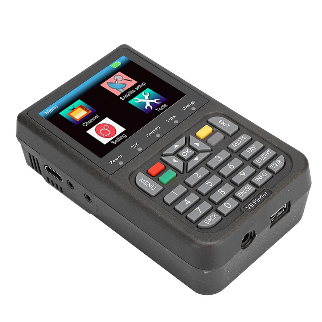 V9 3,5-дюймовый ЖК-дисплей с цветным экраном DVB цифровой спутниковый искатель сигнала измеритель черный