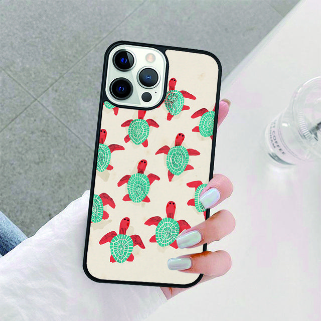 Cute Cartoon Turtle Mobile Phone Cases Cover For iPhone 17 Air 16 15 14 13 Pro Max 12 11 Pro Max Max Plus Coque