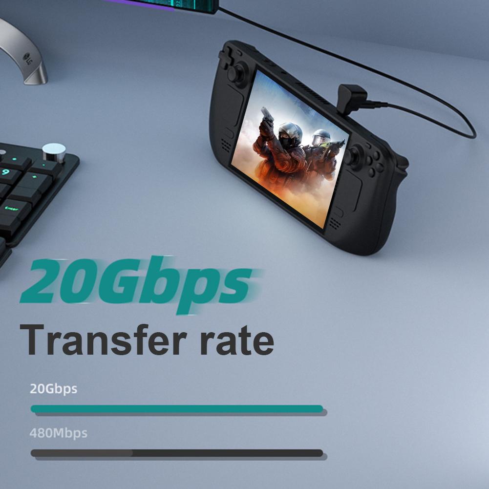 1/2 шт. Адаптер USB с углом 180 градусов PD140 Вт/100 Вт 20 Гбит/с USB-C (папа) к USB-C (мама) для ASUS Rog Ally/NS Switch