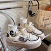 Женские ретро парусиновые туфли на шнуровке - Универсальные кроссовки на толстой подошве для весны/лета 2023