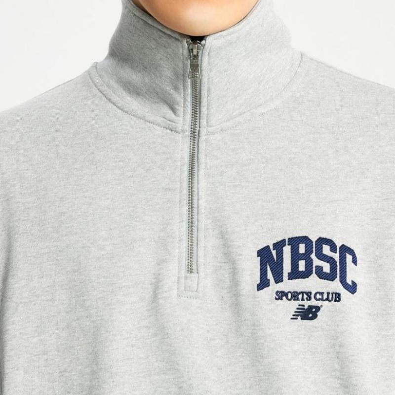 New Balance Uni Nbsc Толстовка с застежкой-молнией на половину длины Nbncd31823