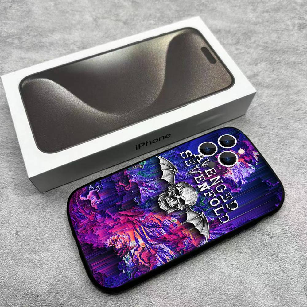 A-Avenged Sevenfold Phone Case For iPhone 17,16,15,14,13,12,Pro,Max,Plus,E,SE4,Air,Mini Black Soft Box