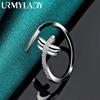 URMYLADY 925 Sterling Silver Dragonfly Ring For Women Fashion Wedding Party Charm Jewelry