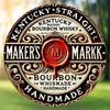 Round Metal Sign Bar Pub Man Cave Vintage Whiskey Decor