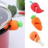 2Pcs Pot Lid Overflow Preventer Silicone Lid Holder Creative Shape Heat-Resistant Reusable Anti-spill Kitchen