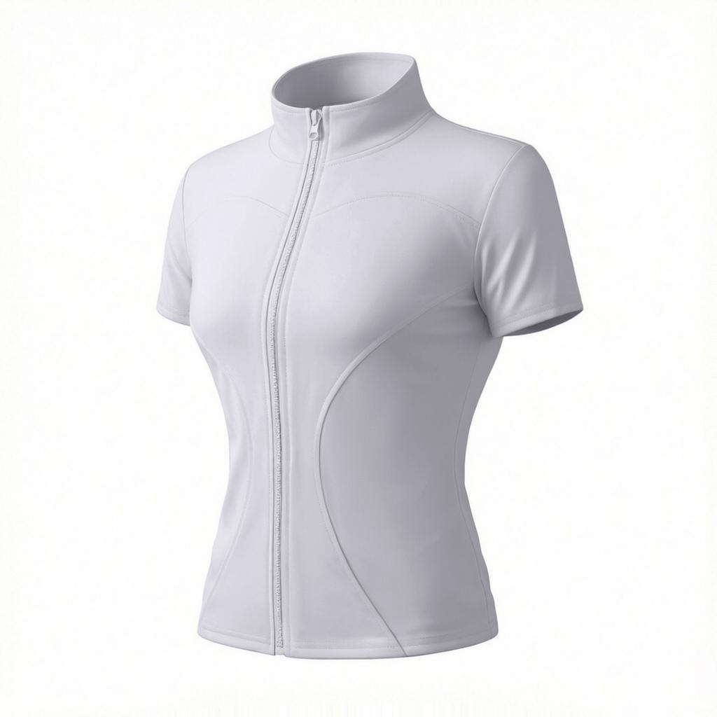 Sports jacket women's slim and thin quick-drying yoga clothes top short-sleeved Pilates training running feather tennis clothes
