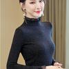 Autumn Winter Plus Velvet Turtleneck Pullover Long Sleeve Women Lace Collar Bottoming Shirt Tight Sexy Sweater Pullover