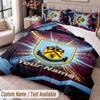 Burnley Football Printed Bedding Set Custom Name Text 1 Duvet Cover 2 Pillowcases For Bedroom
