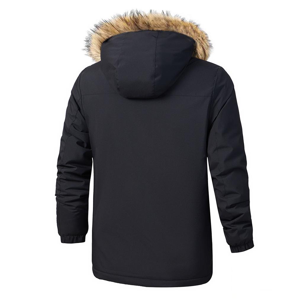 Куртка мужская плюшевая толстая куртка осенне-зимняя теплая куртка с капюшоном мужская куртка