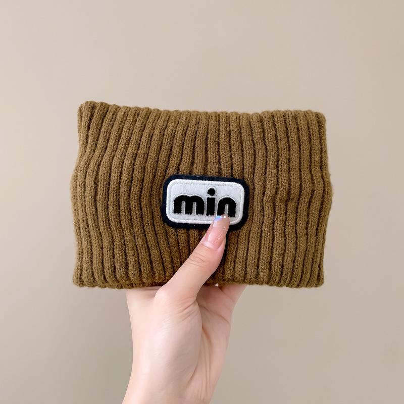 "Korean Influencer Wool Knit Headband: Women's Wide-Edge, All-Season Sports Scarf"