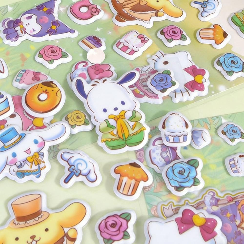 Оригинальные вспененные наклейки Sanrio Мультяшные Куроми Почакко Мелоди Для скрапбукинга Телефона Кружки Планера Декор Наклейка Подарки для девочек