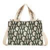 Stylish Gentle Woman Canvas Shoulder Bag Street Style Small Tote Bag Letter Crossbody Bag