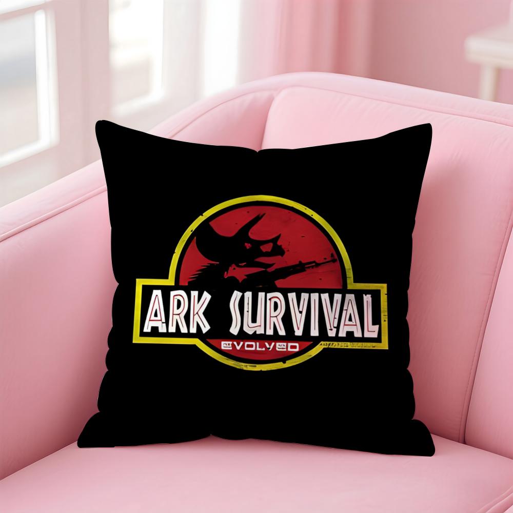 Survival Game Logo AArk Survival Evolved Cushion Cover Pillowcase Short Plush Invisible zipper Room Sofa Cushion Cover