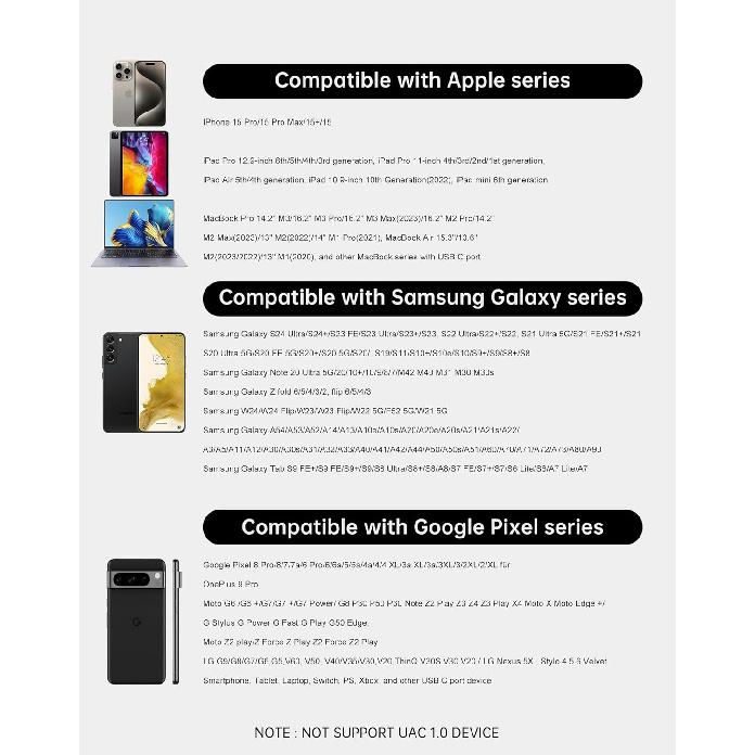 FHG USB C Headphones for Samsung Galaxy S24 S23 S22 S21, Hi-Res Audio USB C Earbuds Microphone Volume Control for iPhone 15 iPhone 16 Pro Max, Noise