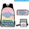 Классический Популярный my singing monsters 3D Печать 3 шт./Набор Школьные Сумки Рюкзак для Ноутбука Повседневный Рюкзак Наклонная сумка через плечо Пенал
