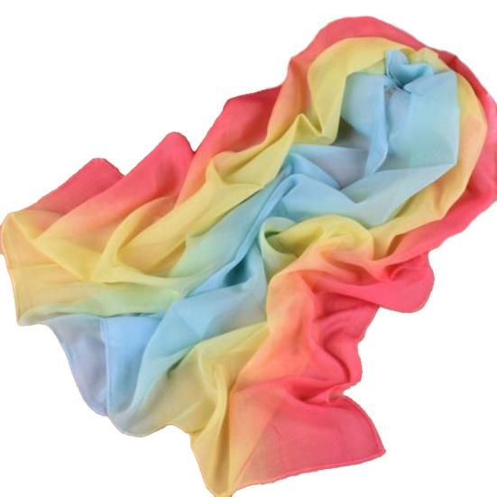Silk Scarf Light Weight Practical Portable Women Chiffon Scarves for Daily Wear