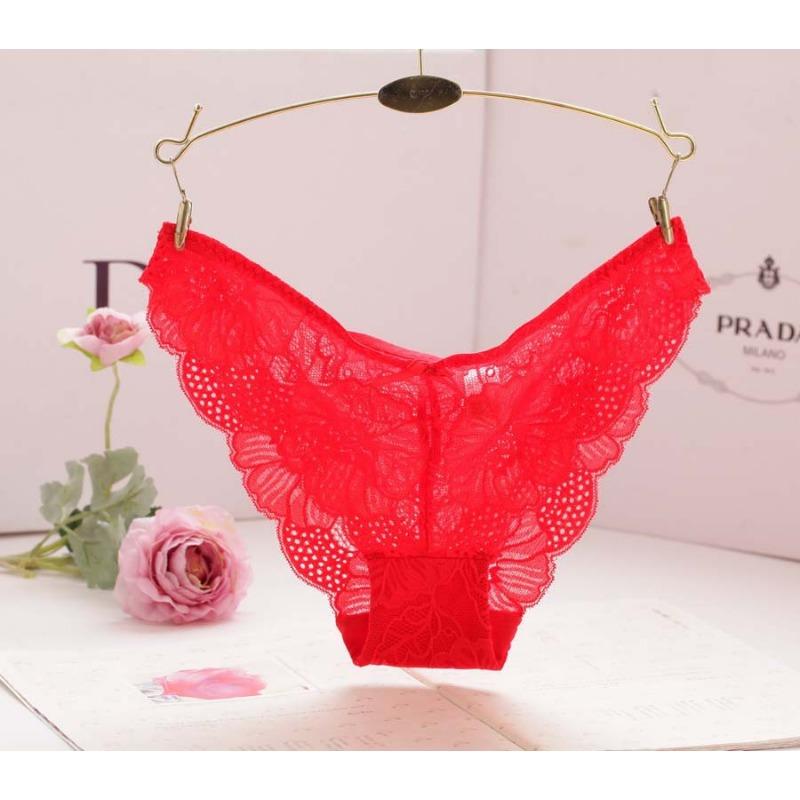 Lower Rise Briefs Than Keeny Girls Seamless Underwear Lace Breathable Sexy Panties Women Hollow Lace Edge Bow