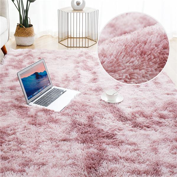 New Rainbow Rug Oversied Fluffy Plush Rugs Large Size Anti-slip Floor Mats Tie-Dye Art Carpet Shaggy Kids Room Living Room Bedside Rug