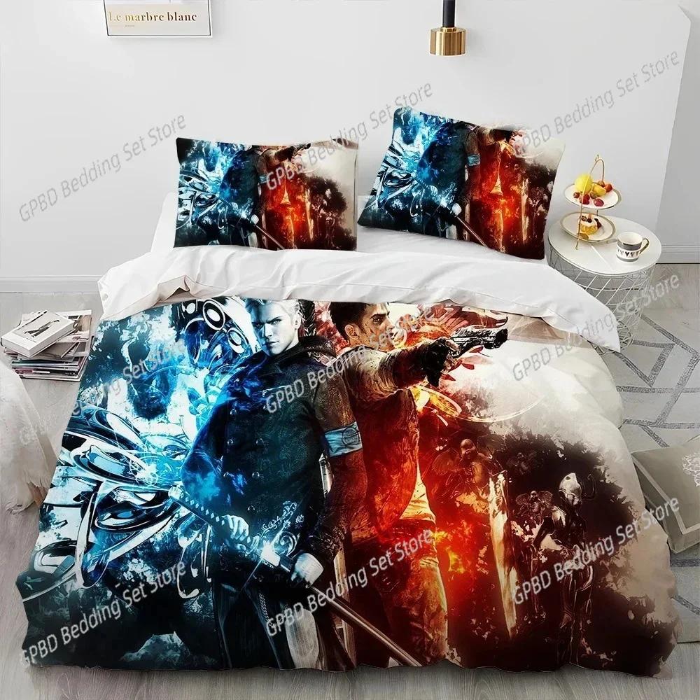 Игровой D-Devil May Cry DMC Геймер 3D Комплект постельного белья Пододеяльник Наволочки Односпальный Twin Full Queen King Размер Домашний Декор Одеяло Подарок Мальчикам