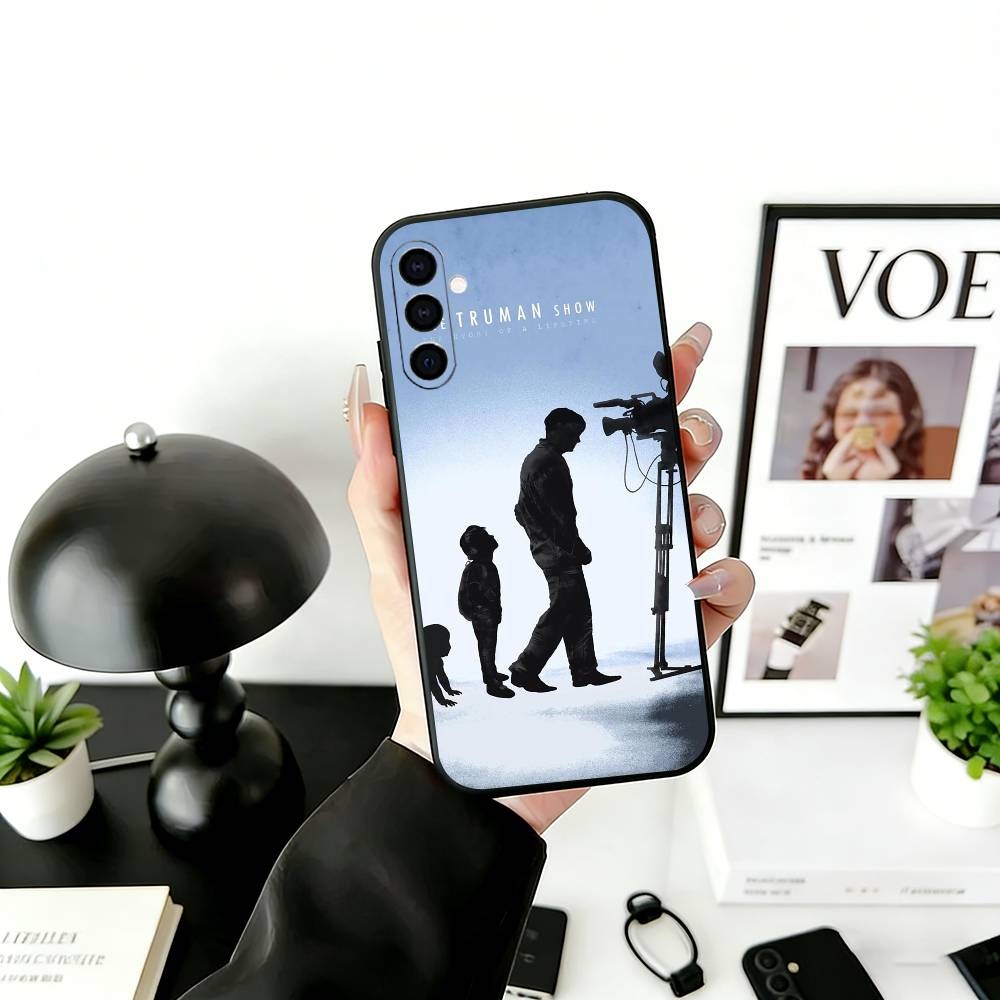 T-The T-Truman S-Show Phone Case Black Silicone Soft For Samsung Galaxy A73,A72,A71,A70,A53,A52,A51