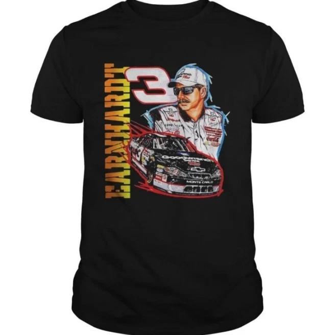 Мужская черная футболка Dale Earnhardt Nascar #3 GM Goodwrench Service Racing