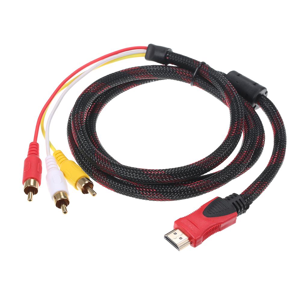 Аудио-видео кабель HD RCA HD-3 RCA Мужской AV-проводной шнур 1,5 м Конвертер DV MP4