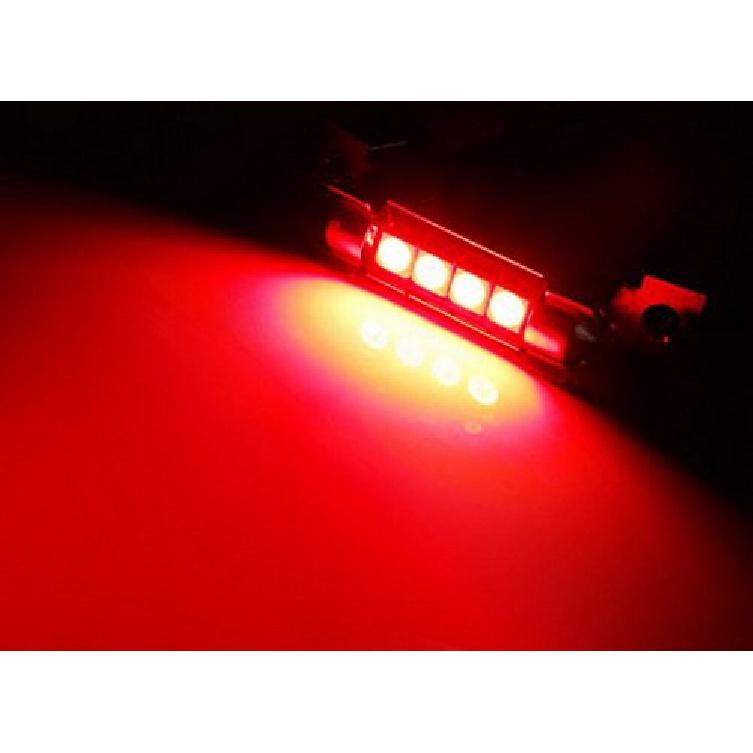 1 Red 4-SMD Error Free 578 211-2 6411 LED Bulb Map Dome Trunk Area Cargo Light