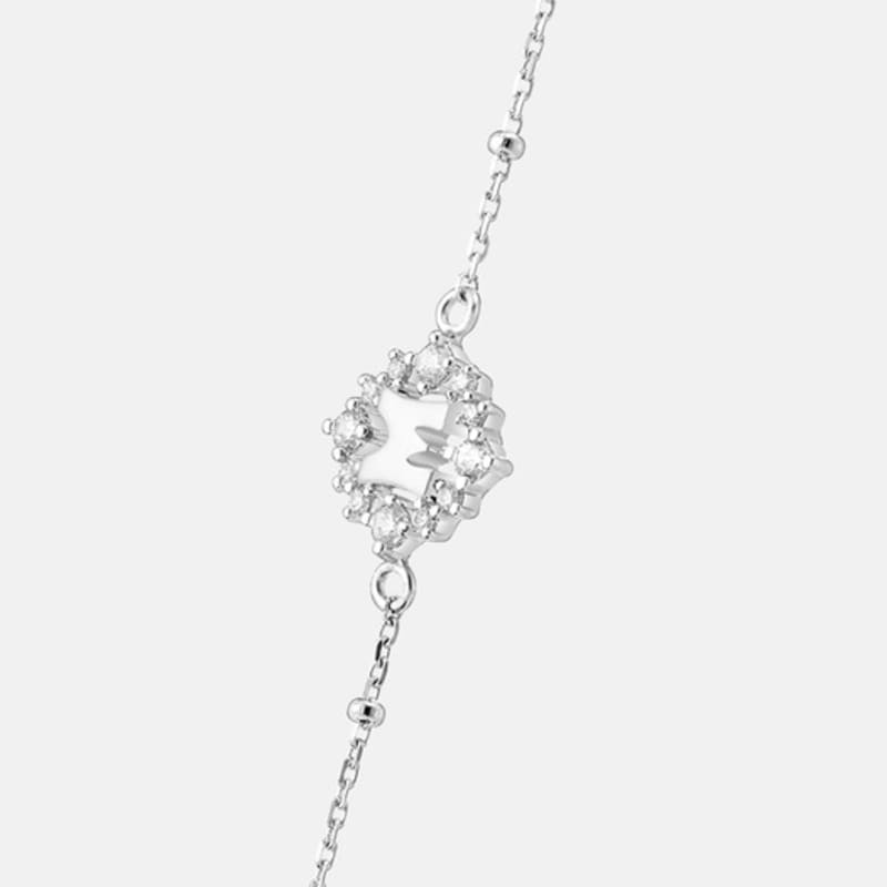 METROCITY JEWELRY M Basic Sterling Silver White Bracelet A231SB9222WPA