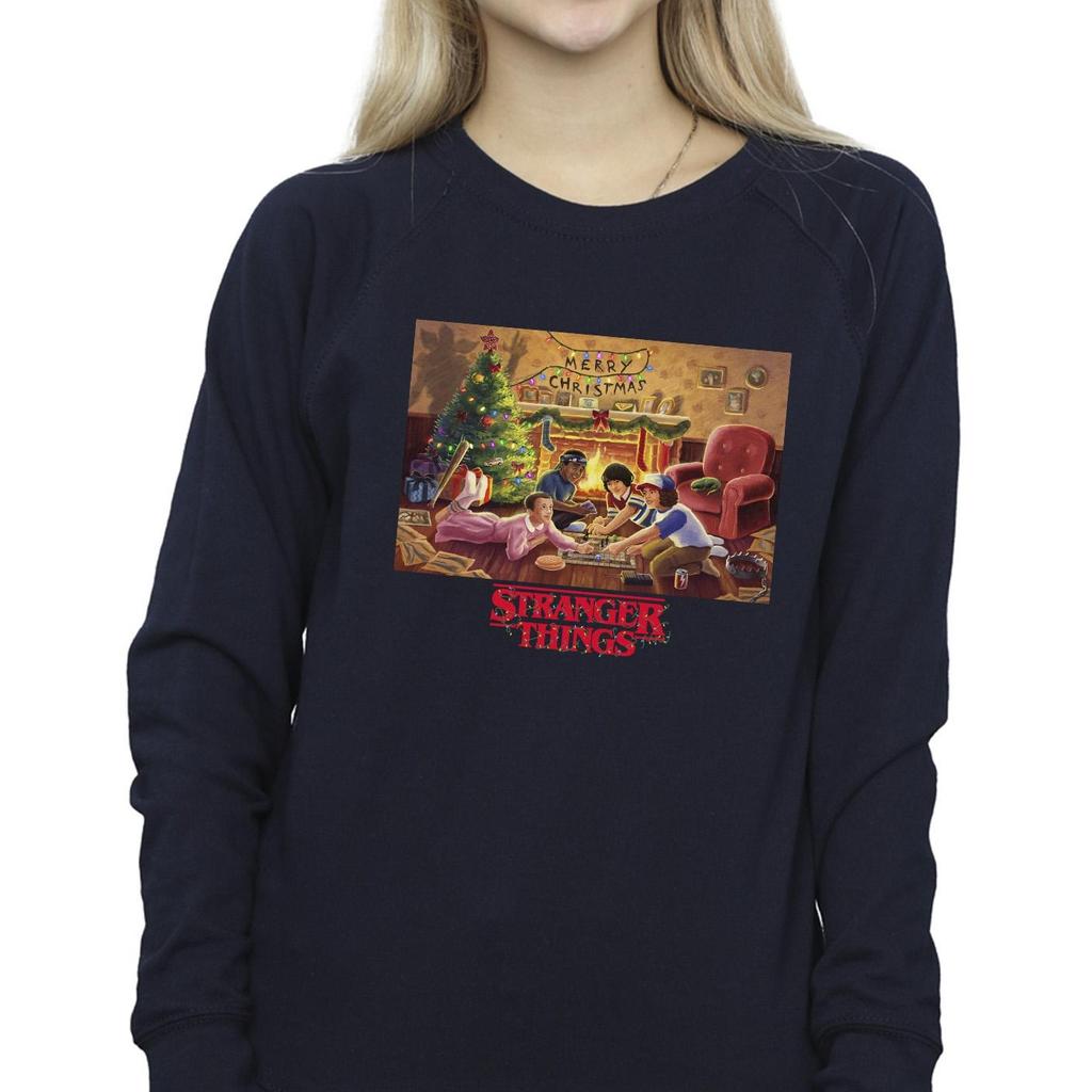 Netflix Womens/Ladies Stranger Things Christmas Gathering Sweatshirt