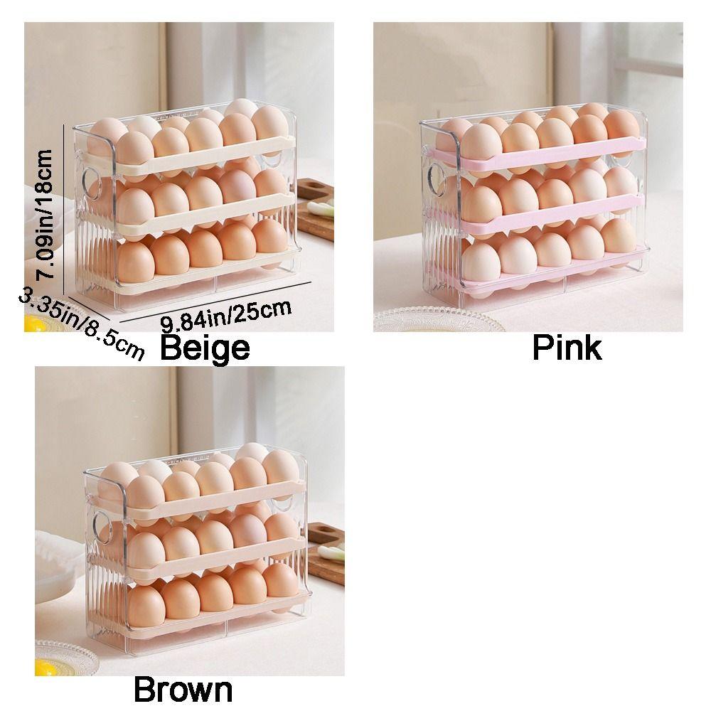 Plastic Egg Storage Box Space Saving Egg Storage Tray Durable Egg Container Refrigerator