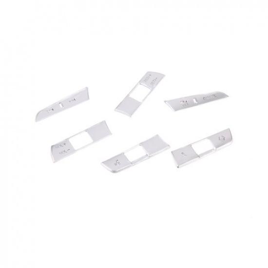 Alloy Silver Steering Wheel Button Cover trim For Honda Civic 11th