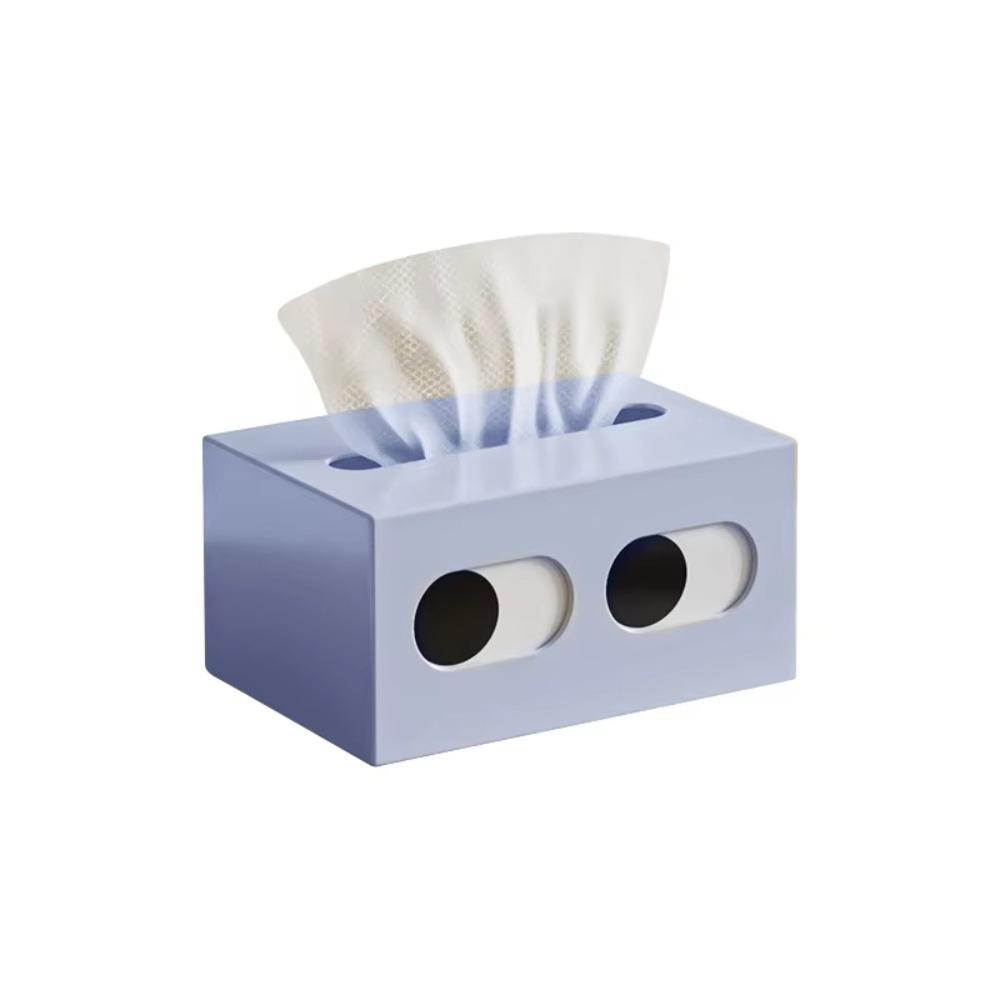 Funny Expression Cartoon Tissue Box Rectangle Shape Desktop Tissue Case Bathroom